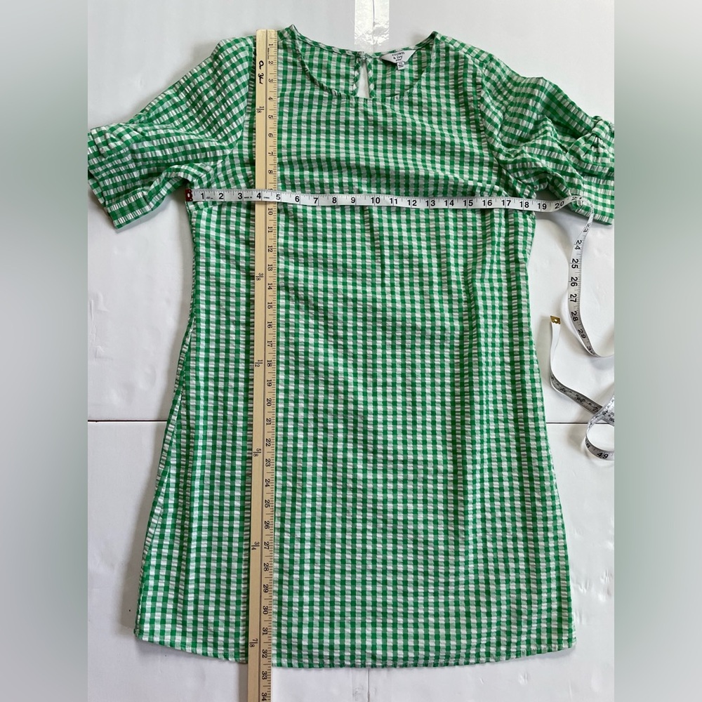 crown & ivy Green and White Gingham Mini Dress - Picture 4 of 5